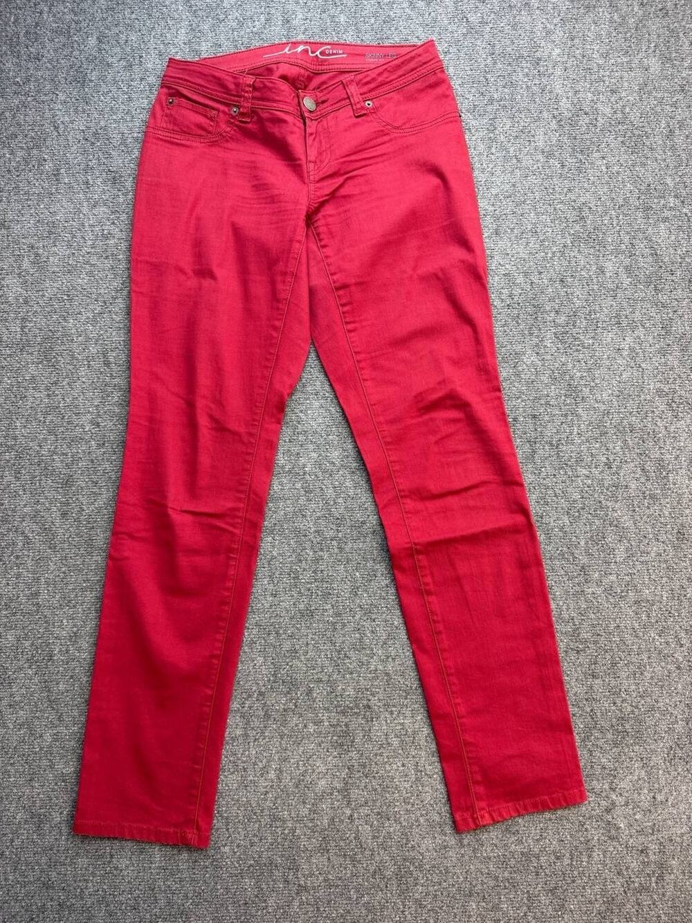 INC International Concepts Women’s Size 2 Red Skinny Leg Curvy Fit Jeans